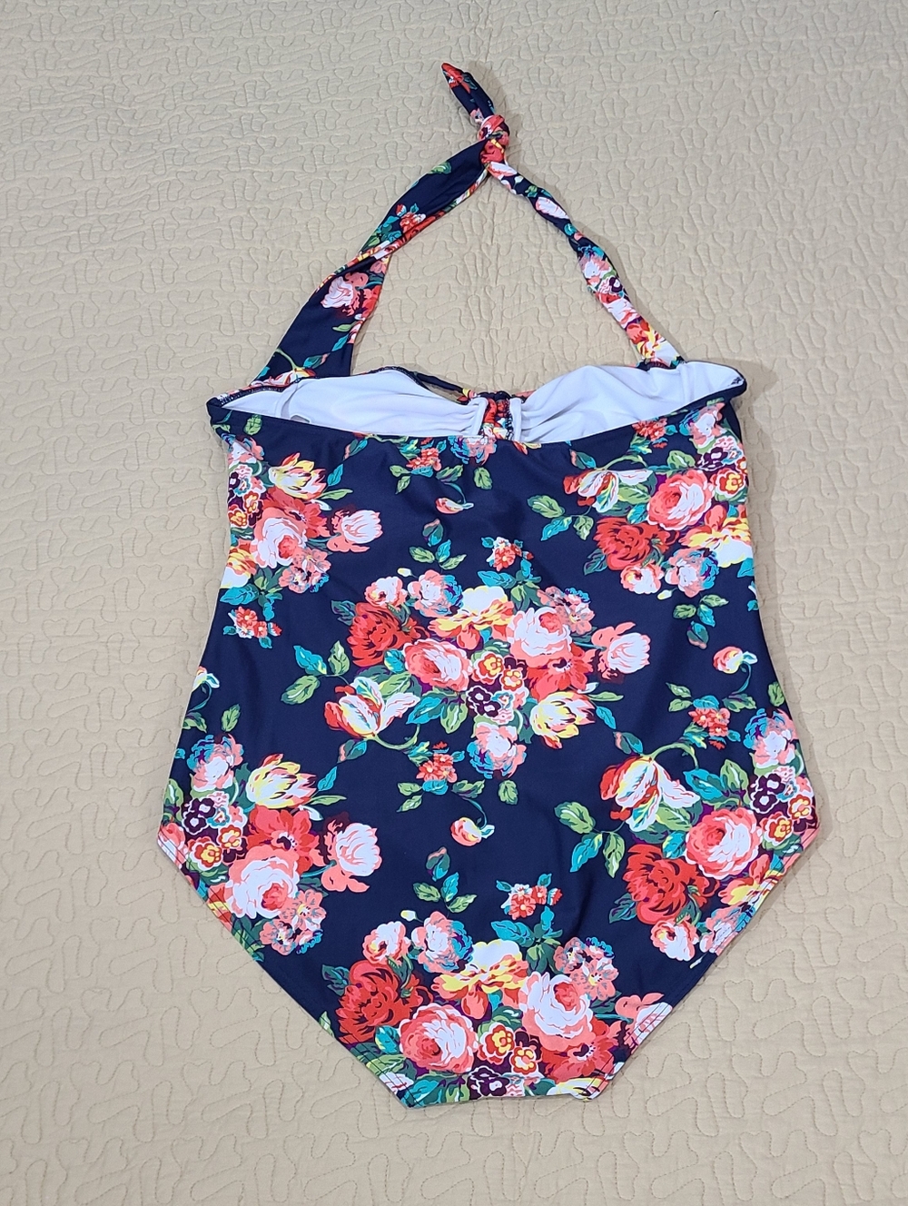 BIKMAN Floral halter top 1 piece bikini swimsuit size 5XL - Picture 8 of 8